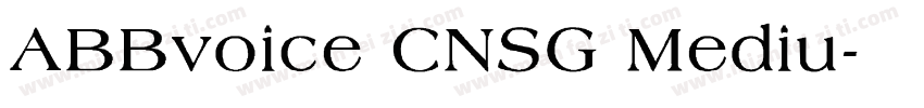 ABBvoice CNSG Mediu字体转换